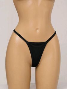 Black Minimal Thong