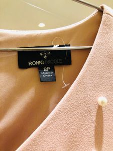 Elegant Pearl Detail Bell Sleeve Dress