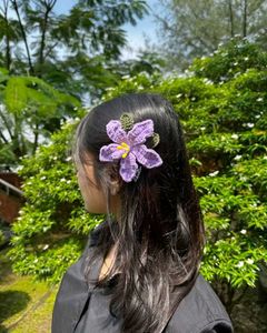 Crochet Flower Hair Clip