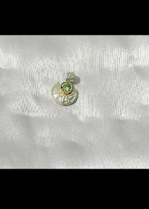 Original Silver Green Stone Pendant