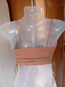 Ruched Mesh Cami Top