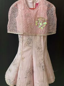 Elegant Pink Floral Ethnic Gown