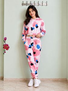 Cute Pink Printed Co-ord Set