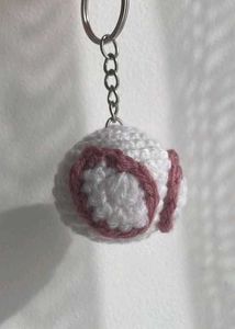 Crocheted White Spiderman inspired Keychain