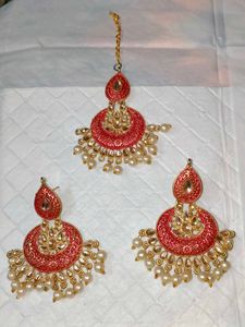 full stone work Earrings set of 2