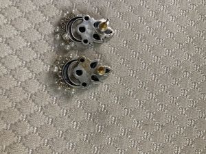 Germen Silver Black Stone With White Pearls