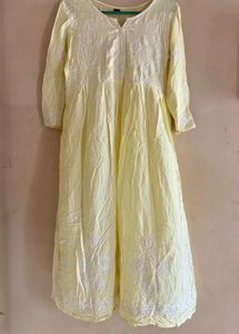 Elegant Yellow Chikankari Kurta Set