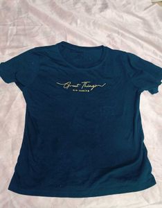 Stylish Blue T-Shirt with "Great Things"