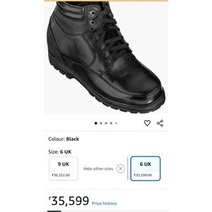 Men's Black Leather Lace-Up Boots
