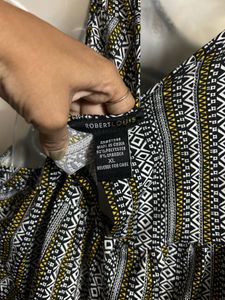 Boho Print Cold Shoulder Tunic Top