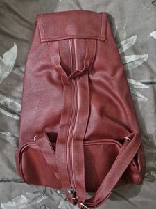 Maroon Backpack with Front Pocket
