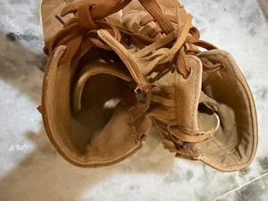 Stylish Brown Suede Fringe Sneakers