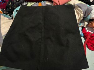 Black Lace-Up Mini Skirt