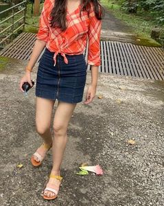 Denim Mini Skirt
