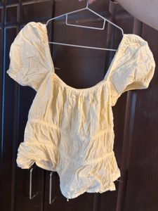 Trendy Puff Sleeve Corset Top