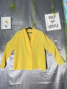Chic Yellow Long Sleeve Blouse