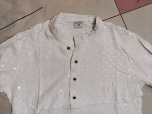 White Chikankari kurta