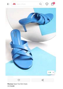 Vibrant Blue Strappy Mules