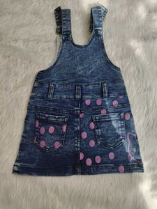 Adorable Hello Kitty Denim Overalls Dress for Girl