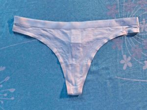 Calvin Klein White Cotton Thong