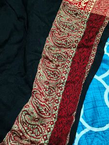 black kashmiri scarf / shawl