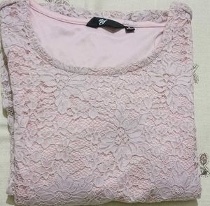Pink Lace Mini Dress