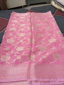 beautiful pink saree festive wear
