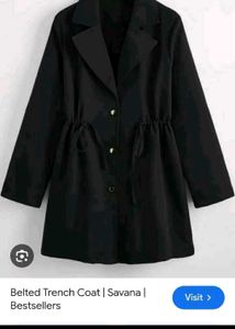SHEIN LUNE Black Lightweight Trench Coat