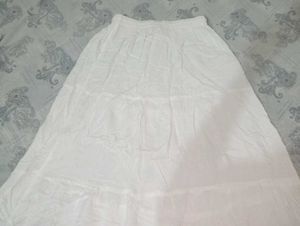 White Tiered long Skirt