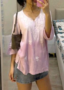 Green Ombre Embroidered Kurta