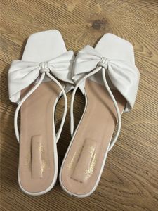 White Bow Sandals