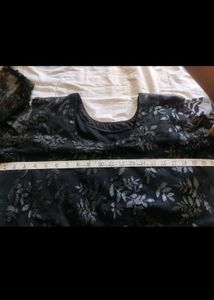 Black Floral Lace Midi Dress