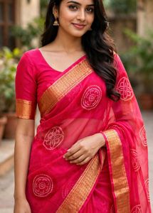 pink saree