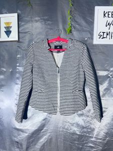 H&amp;M Striped Zip-Up Jacket
