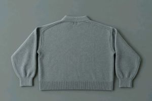 SAGE GREY PEARL EMBELLISHED KNIT SWEATER