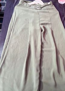 Kazo Olive Green Wide Leg Pants
