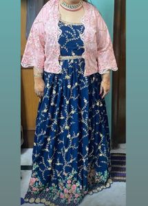 PLUS SIZE PINK &amp; BLUE HEAVY GOWN