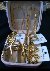 Anti tarnish Gold-Tone Jewellery Set