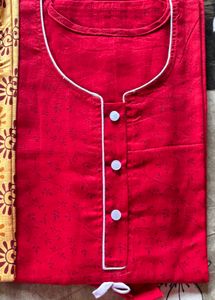 100 percent Pure Cotton Comfortable Red Night Suit