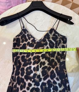 Leopard Print Spaghetti Strap Dress