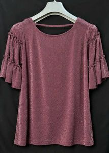 Stylish Plum-Purple Glitter Top 💜