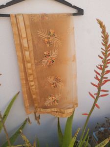 Elegant Embroidered Net Dupatta