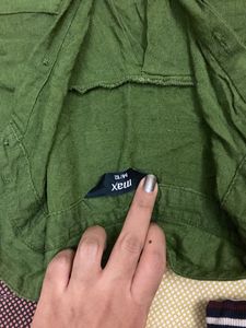 Olive Green Casual Shirt