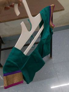 Teal Blouse with Decorative Trim