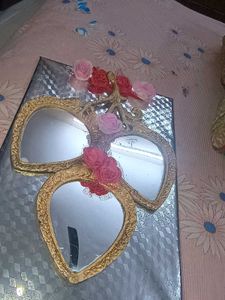 Vintage Heart Shaped Mirror Set