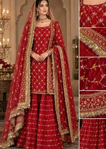 heavy pakistani bridal kurta sharara garara set