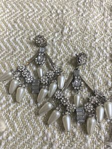 Elegant Pearl & Crystal Chandelier Earrings