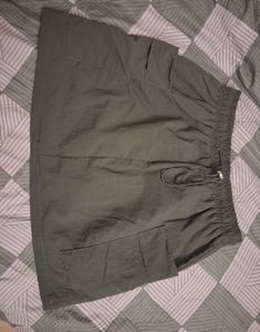 Short Drawstring Cargo Skirt