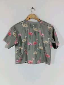 Grey Printed Casual Top (Women)