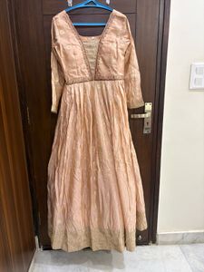 Elegant Peach Ethnic Gown